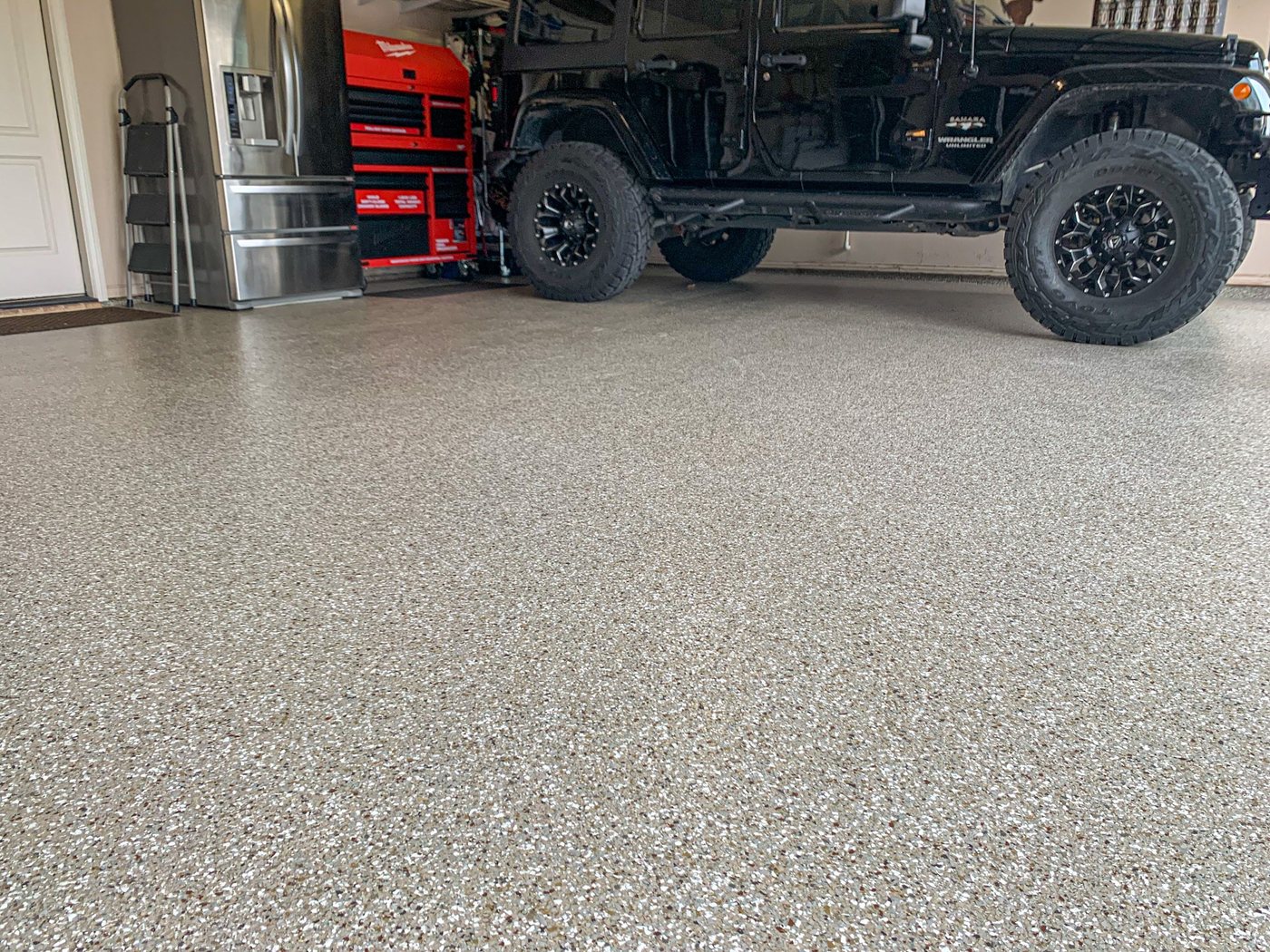 Residential garage floor transformation